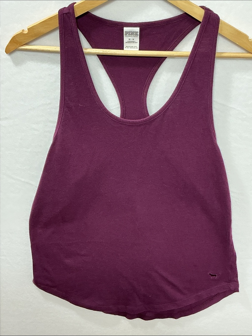 PINK Victoria's Secret Plum Purple Sleepwear Lounge Racerback Tank Top M